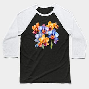 Watercolor Orchids Baseball T-Shirt